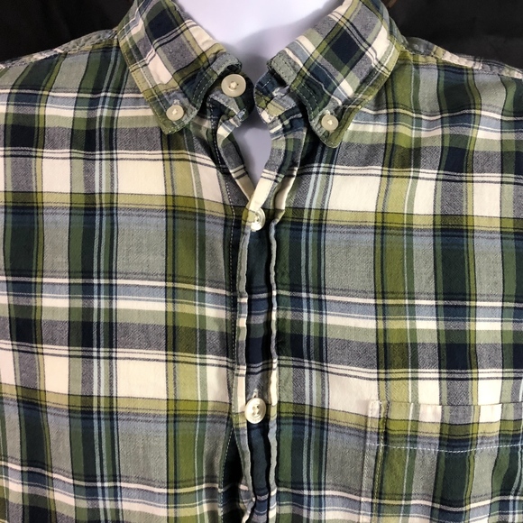 WOOLWICH GREEN PLAID BUTTON DOWN SHIRT - Picture 2 of 4